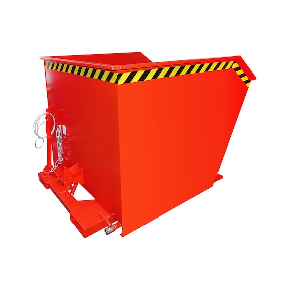 Talaş konteyneri, kapasite 1,00 m³, UxGxY 1640x1280x780 mm - Talaş konteynerleri, forklift operatörü koltuğundan devirme