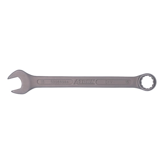 ATORN combination wrench 15 mm DIN 3113 A - Combination wrench (DIN 3113 A) with special coating