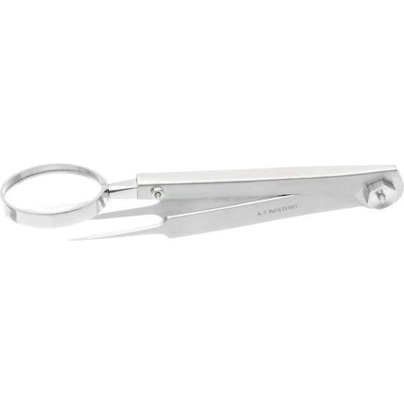 Magnifying tweezers, pointed