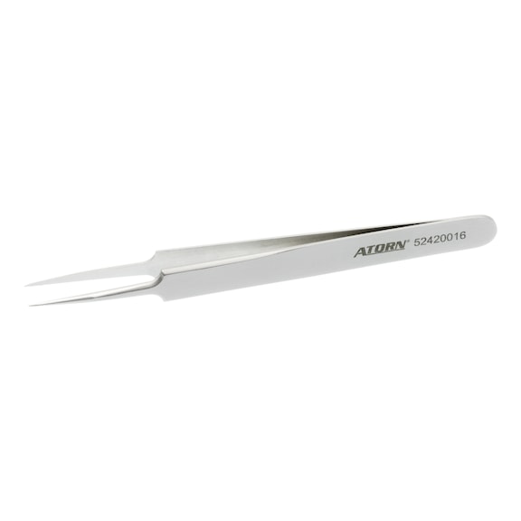 ATORN tweezers non-magnetic 120&nbsp;mm finest straight tips - Precision electronics tweezers with fine tip shapes