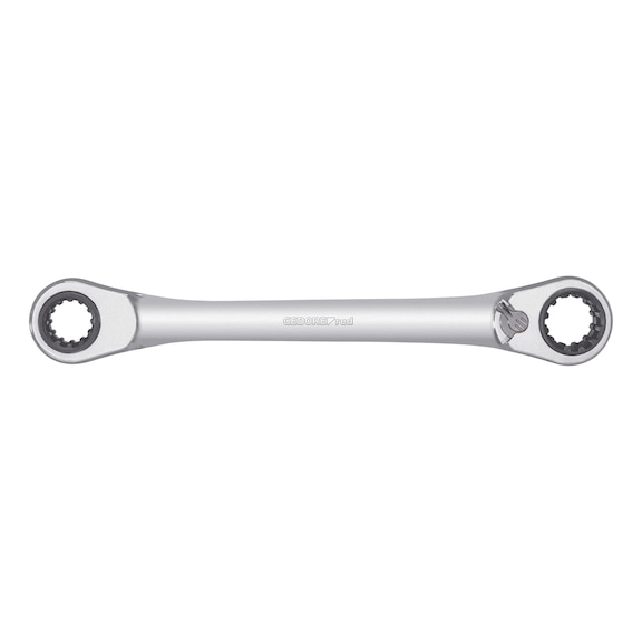 Double ring ratchet spanner 4 in 1