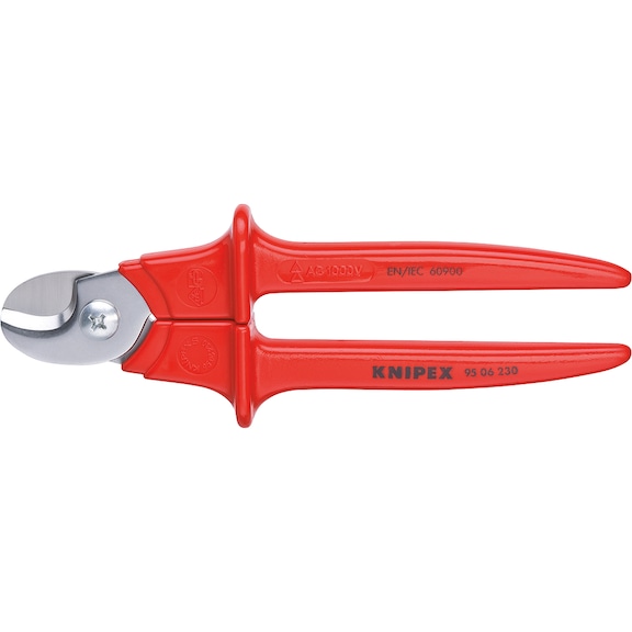KNIPEX cable cutters VDE 230&nbsp;mm polished head with plastic handle - Cable cutters, stainless