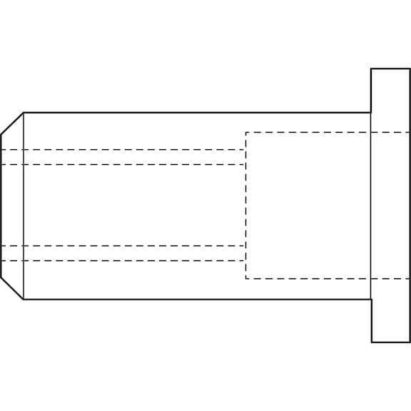 Tuerca ciega remachable de aluminio GESIPA paquete de M6 x 15,5, 250&nbsp;pzs - Tuercas ciegas remachables (tuercas remachables separadas), cabeza plana redonda