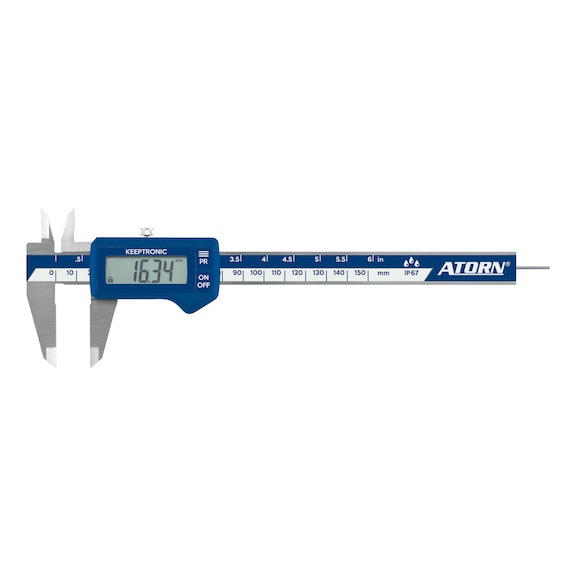 ATORN elektronikus tolómérő, IP67, 150&nbsp;mm, kerek mélységmérő - Elektronikus zsebtolómérők