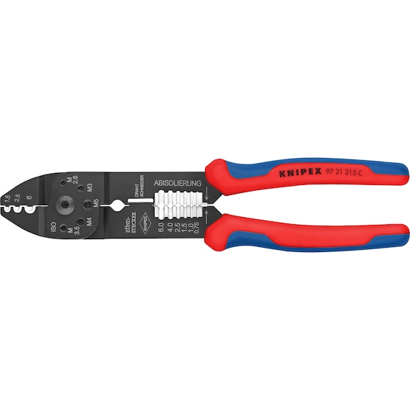 Krimpovací nástroj KNIPEX na neizolované konektory - Krimpovací nástroj 0,5–6 mm² na neizolovaná kabelová očka a&nbsp;zástrčky