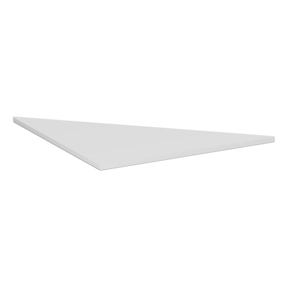 Plateau d'assemblage Flex à 4 pieds 800 x 800 triangle gris clair - Plateau d'assemblage Flex à 4 pieds, triangulaire