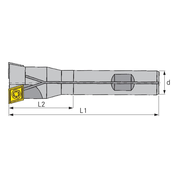 Fraise avec plaquette à jeter ATORN, T2 CC..09 42,0 mm HB - Fraise avec plaquette à jeter, double lame
