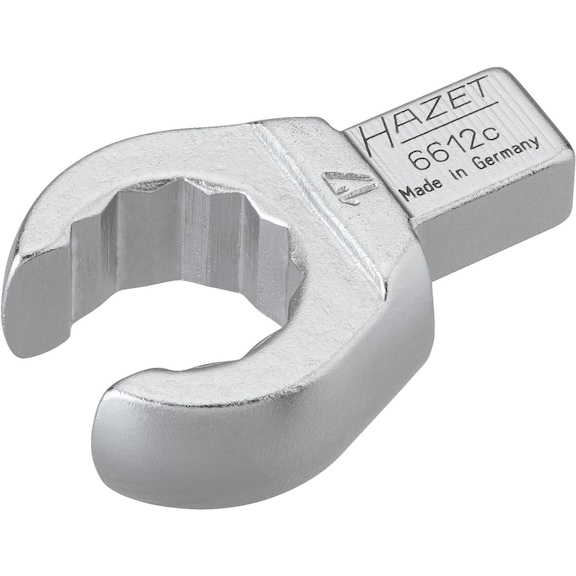 Herr. conexión anillo abierta HAZET, cuad. enc., 19 mm, cuadr. encajable 9x12&nbsp;mm - Cabezas de llave de boca poligonal abierta