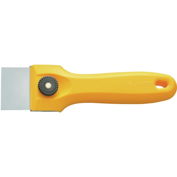 OLFA 刮刀，带 45 mm 宽的刀片，手柄采用 PP 制成 - 刮刀，带坚固的塑料手柄