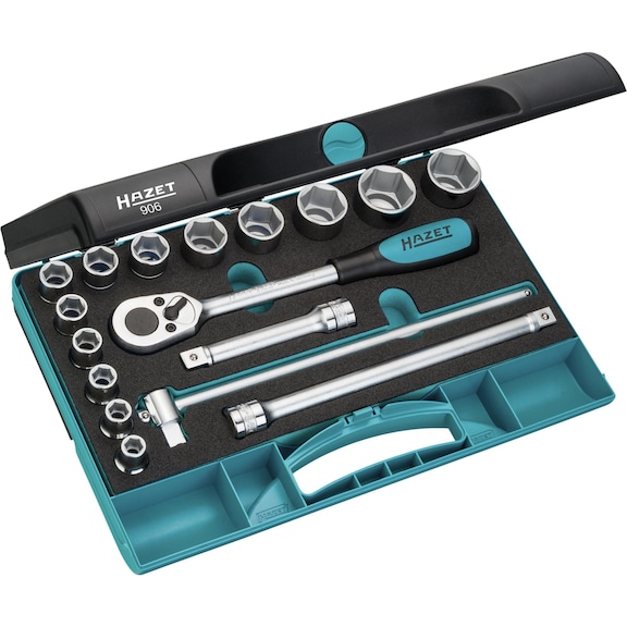 Socket wrench set, 17 pieces