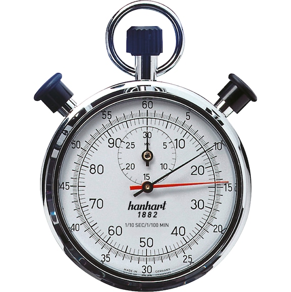 Chronomètre à deux mains HANHART AWF2, division 1/5&nbsp;s et 1/100&nbsp;min. - Chronomètre à double aiguille
