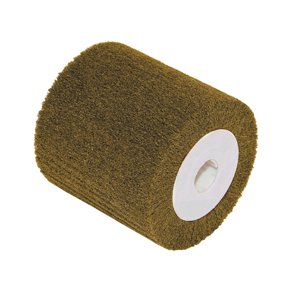 ATORN coloured abrasive non-woven lamella roller, 115x100x19mm, grain 180-240, yellow - Lamella roller abrasive fleece