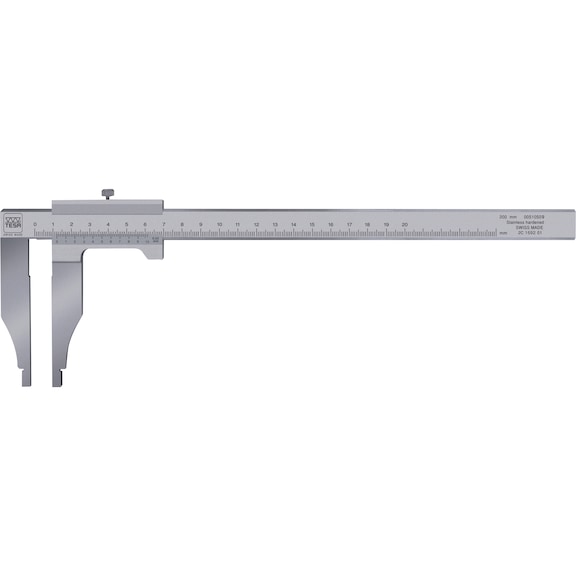 Calibre de pie de rey 300 mm, 0,05 pulg., sin puntas de medición ni ajuste de precisión - Vernier de taller