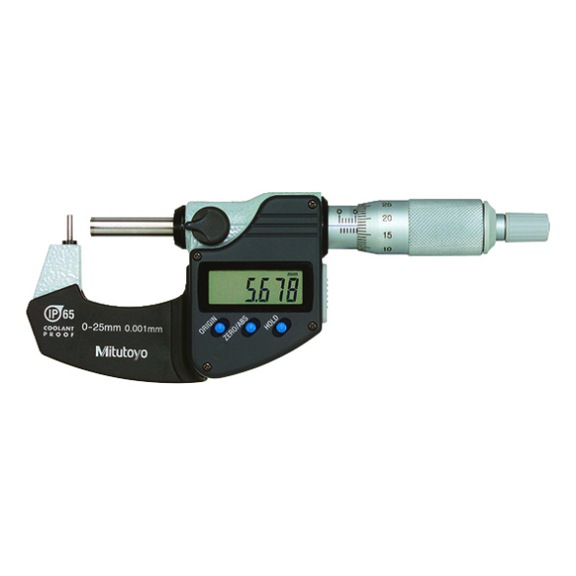 MITUTOYO micromètre numérique à tube modèle A, 0–25 mm Digimatic IP65 - Micromètre électronique