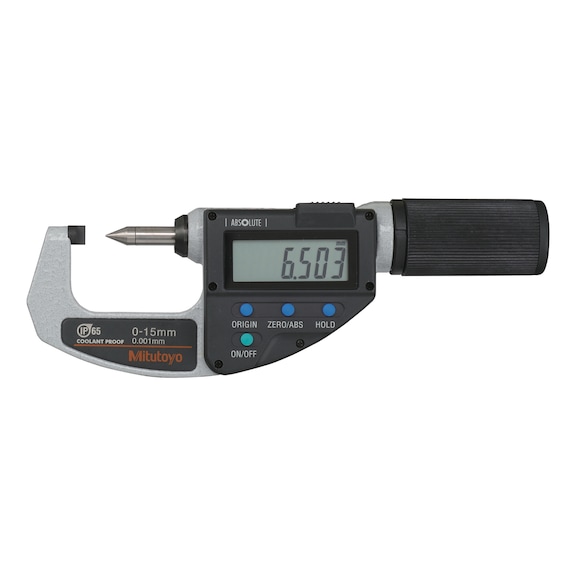 Micrometru digital cu înălţime de sertizare MITUTOYO, 0–15&nbsp;mm - Micrometru electronic