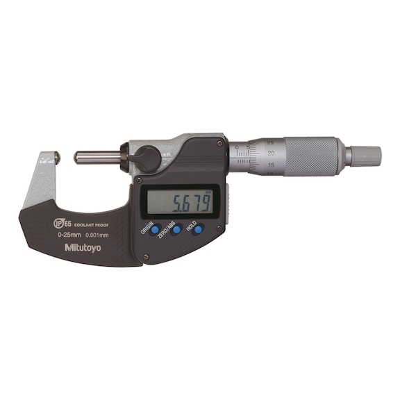 MITUTOYO tüp mikrometre, dijital, küresel örs/mil 25–50 mm - Elektronik dış mikrometre