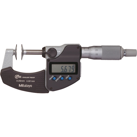 Micromètre à coupelle MITUTOYO IP65, plage de mesure 50-75 mm - Micromètre électronique extérieur