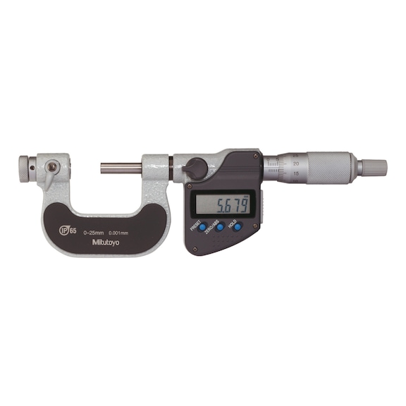 Micromètre numérique extérieur pr filetage de vis MITUTOYO IP65<br/>0-25mm Digimatic - Micromètre électronique extérieur