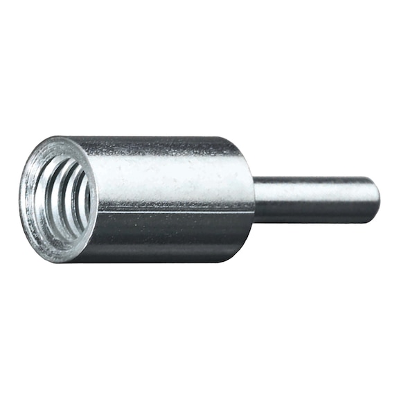 Thread adapter with 6-mm shank, for pipe brushes