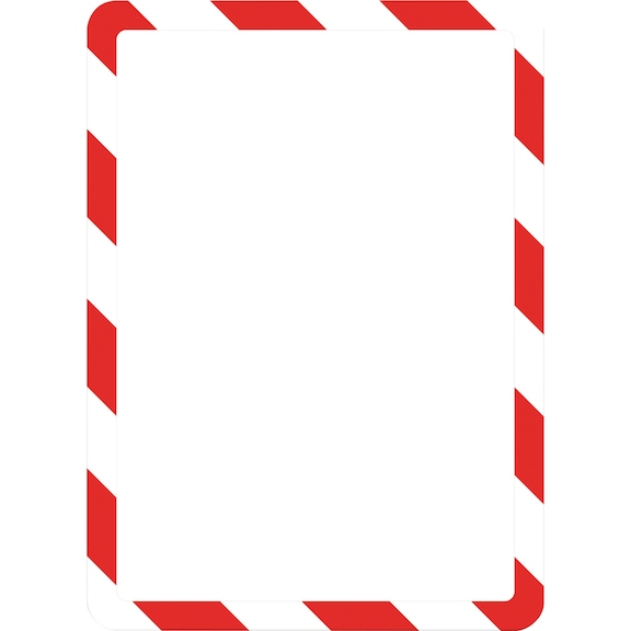 磁性文件展示袋，A4 红色/白色，242x329 mm，2 个，DIN A4 红色/白色 - 带条纹设计边框的透明套