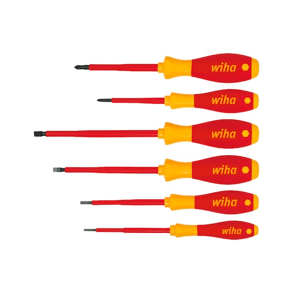 WIHA screwdriver set, 6 pieces, VDE SoftFinish - Screwdriver set VDE, 6 pieces