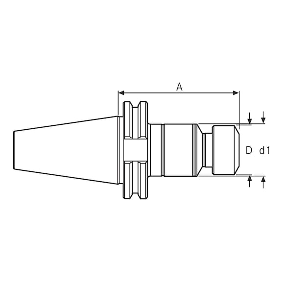 Roscador sincrónico con cono de amarre de acuerdo con ISO 7388-1 - 3