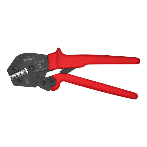 KNIPEX Crimpzange 250 mm für unisolierte Kabelschuhe und Steckverbinder - Crimp-Hebelzange 0,5 - 10 mm