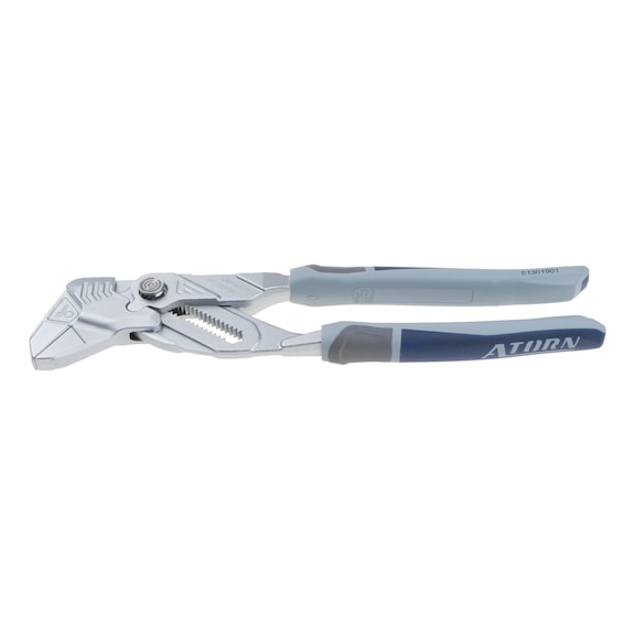 Plier wrench with lever transmission