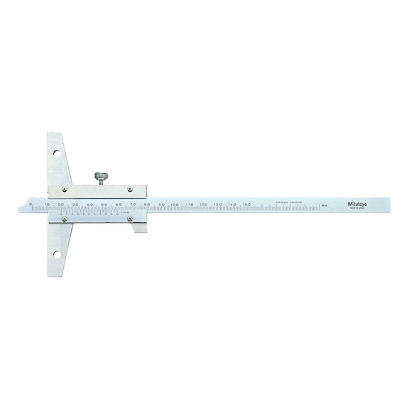 MITUTOYO mélységmérő tolómérő, 0,02 mm skálaosztás, mérési tartomány 0–150 mm - Mélységmérő tolómérő