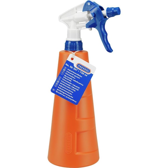 Pulverizador industrial PRESSOL, 750&nbsp;ml,boquilla de plástico, naranja - Pulverizador industrial con boquilla de plástico