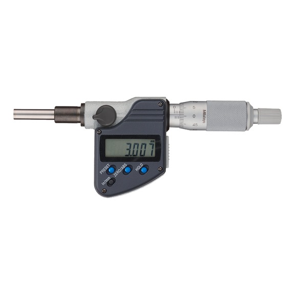 MITUTOYO micrometer head, digital IP65 0–1 inch Digimatic shank 0.709 in - Elektronikus kengyeles mikrométer fej