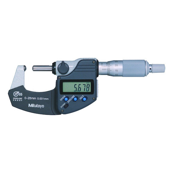 Micromètre numérique MITUTOYO avec surfaces de mesure sphériques 1–2 pouces - Micromètre électronique extérieur