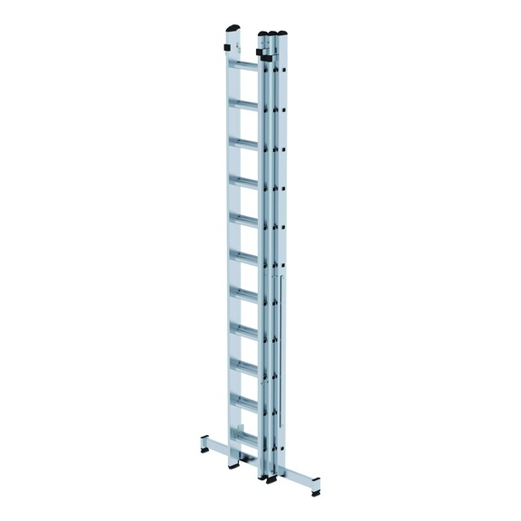 Escalera multiusos GÜNZBURGER, 3 piezas, estabilizador nivello(R), 3x11 peldaños - Escalera multiusos de aluminio con peldaños, 3 piezas