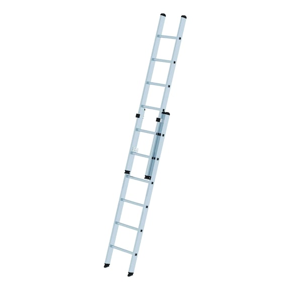 Aluminium extension ladder with rungs, 420 mm wide, without stabiliser