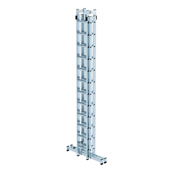 Escalera de tijera GÜNZBURGER, 4 pzs, estabilizador nivello(R), 4x12 peldaños - Escalera de tijera de aluminio, estabilizador nivello®