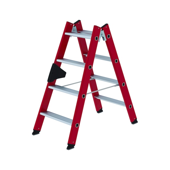 Free-standing ladder with steps made of GFRP and aluminium