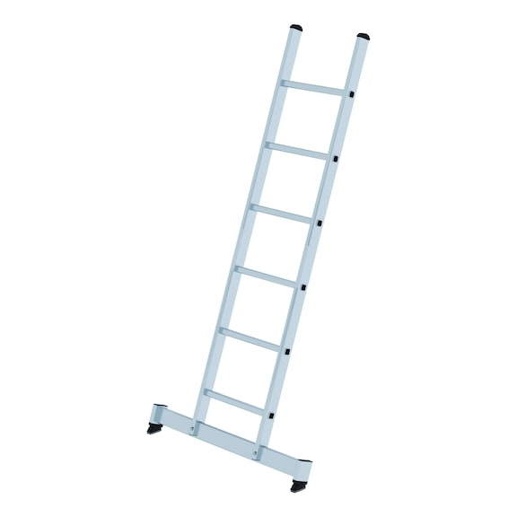 Aluminium rung ladder, 420 mm wide, nivello(R) stabiliser