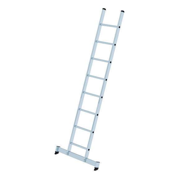 Escalera de una sección GÜNZBURGER, estabilizador nivello(R), 8 peldaños - Escalera de aluminio, 420 mm de ancho, estabilizador nivello(R)