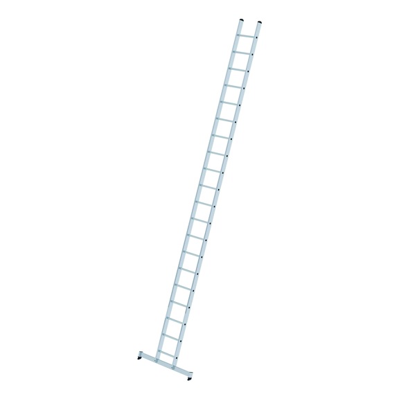 Escalera de una sección GÜNZBURGER, estabilizador nivello(R), 20 peldaños - Escalera de aluminio, 420 mm de ancho, estabilizador nivello(R)