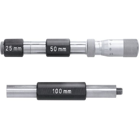 ATORN 2 nok. iç mikrometre, 0-150 mm ölçüm aralığı, M7 x 1 bağ. dişi - İç mikrometre seti