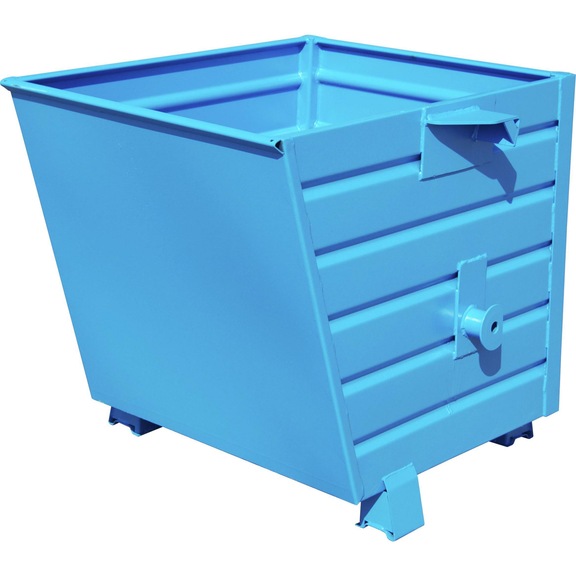 Kiepcontainer 0,55 m³ LxBxH 1000 x 800 x 900 mm RAL 5012 lichtblauw - Stapel-kiepcontainer