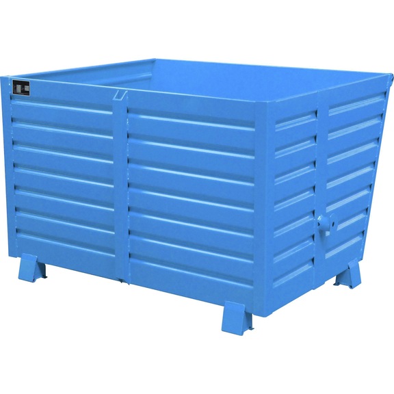 Vyklápěcí kontejner 1,50 m³, DxŠxV 1200x1500x1000 mm, RAL 5012 (světle modrá) - Stohovací vyklápěč