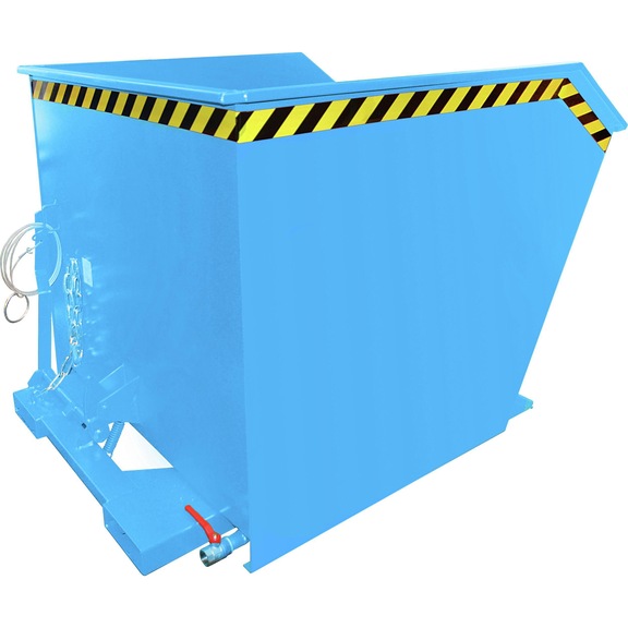 碎屑容器，容量 1.50 m³，LxWxH 1640x1280x1090 mm，RAL 5012 浅蓝色 - 碎屑容器，可从叉车的操作员座椅上倾翻