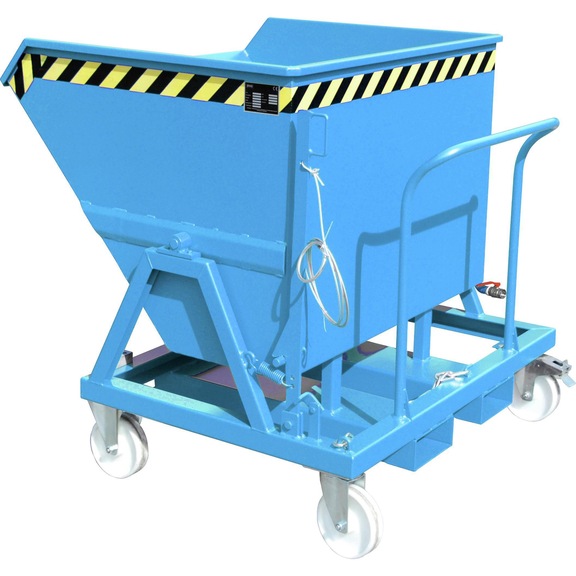Dumper body type SKS 550, LxWxH 1250x1200x1170 mm chip version - Swarf containers, tip from the forklift operator's seat