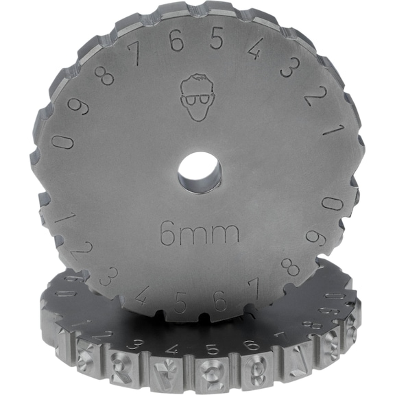 PICKARDT 数字冲压轮，字体大小 4 mm - 标记轮字体高度 2 至 10 毫米