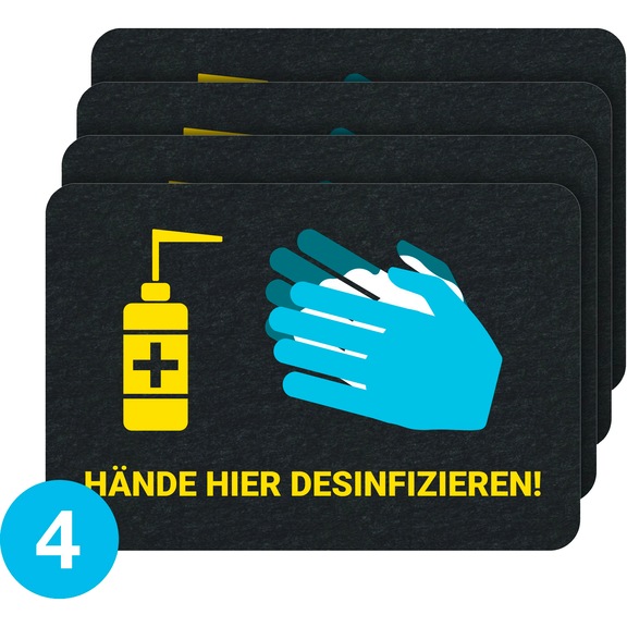 PIG Bodenmatte Grippy Safety für Hygiene Hände hier Desinfizieren 61x89 cm - Grippy® Safety Boden Matten für Hygiene