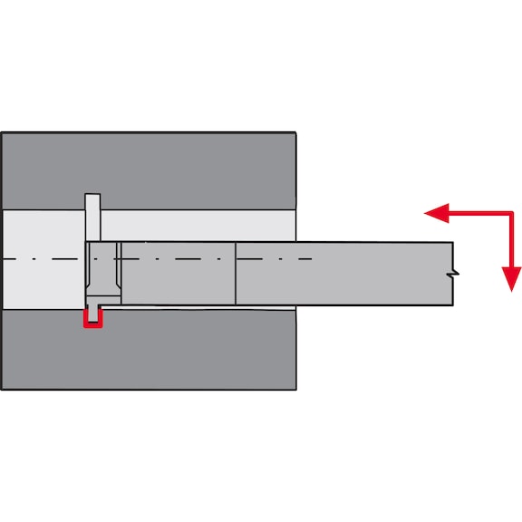 ATORN mini leszúró lapka S, horonyvágás, belső, D min = 12,3 mm A10 1,5 mm - Mini leszúró lapka, előlemez