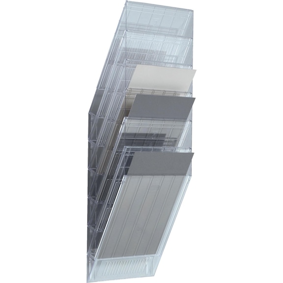 Wand-Prospekthalter mit 6 Fächer DIN A4