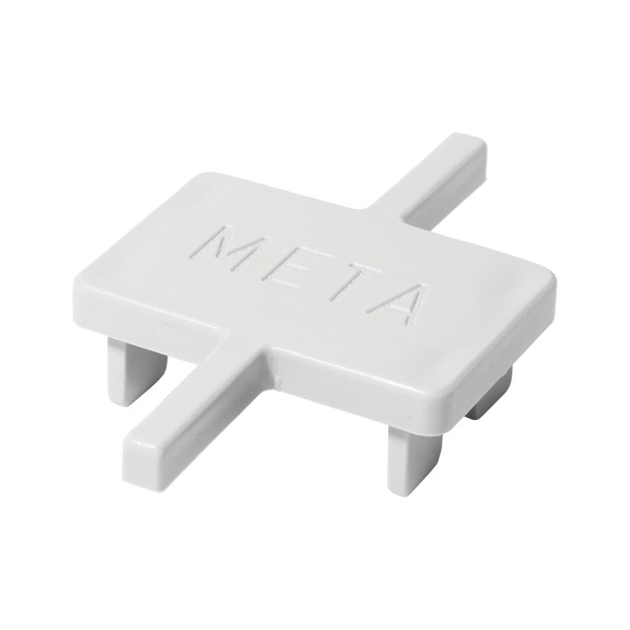 META CLIP PVC-takarósapka dupla állványokhoz, RAL 7035 - Takarósapka META CLIP bedugható polchoz
