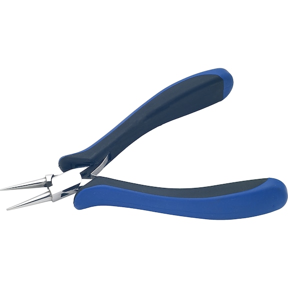 Precision electronics round-nose pliers ESD, straight, round jaws